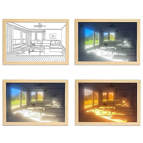 T10 New Creative Painting Three Color Light Emitting Painting